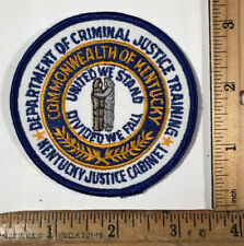 Vintage Kentucky Department of Criminal Justice Cabinet Training Patch Police picture
