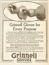 1918 Grinnell Driving Motoring Bi-Plane Auto Gloves Morrison Ricker Iowa Ad picture