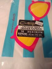 Vintage 1987 Contempo 1980s Paper Napkins | Sunglasses Retro Fashion Pack of 16 picture