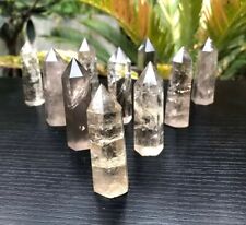 10pcs Large 2''+ Natural Smokey Quartz Crystal Point Wand Healing Tower Obelisk picture
