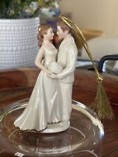 Lenox Bride And Groom Handcrafted Porcelain Ornament with Gold Trim picture