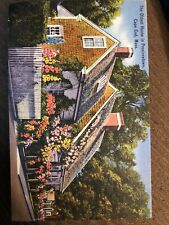 Vintage Linen Postcard The Oldest House In Provincetown, Cape Cod, Mass c1930s picture