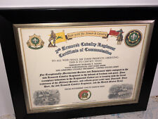 2ND ARMORED CAVALRY REGIMENT / COMMEMORATIVE - CERTIFICATE OF COMMENDATION picture
