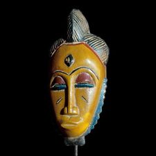 GURO African mask antiques tribal art Face vintage Wood Carved Vintage mask-9424 picture