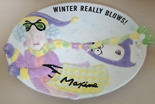 Hallmark Maxine 'Winter Really Blows' Vintage Novelty Platter Plate 14' x 10