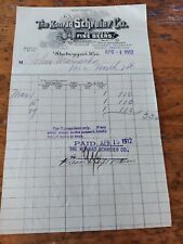 1912 Antique Konrad Schreier  Brewing Co. Beer Invoice Sheboygan Wi. picture