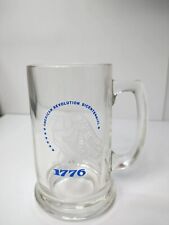 Vintage American Revolution Bicentennial 1776-1976 Mug Clear Glass Stein EAGLE  picture