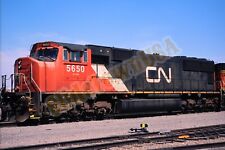 Vtg 2010 Train Slide 5650 CN Canadian National Engine McCook NE X7N011 picture
