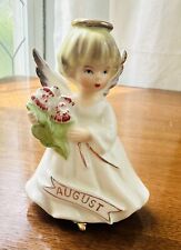 Vintage Enesco August Angel Figurine Girl Very Good Condition 4.25”Japan picture