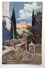 The Golden Gate From the Garden of Gethsemane Jerusalem Antique PC 1911 picture