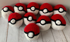 Pokemon Pokeball Homemade Crochet Set of 10 picture