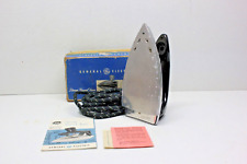 Vintage General Electric GE Portable Travel Steam Iron Cat # 14F19 Chrome MCM picture