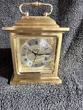 Vintage Seth Thomas Carriage Rapture Mantle Solid Brass Quartz Alarm Clock picture