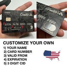 Coutts Silk CUSTOM Metal Charge Card Royal Novelty Mastercard  picture