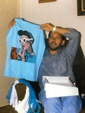 CH) Photograph Cute Handsome Man Showing Off Gift Shirt 1980's Gay Interest  picture