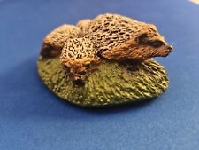 Vintage Hedgehog Mother And Babies Figurine Late 80s picture