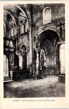 Interior View of Church of Saint Julien Le Pauvre Paris, France Postcard picture
