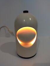 Vintage 1970s MCM LIGHTOLIER White Small Bedside Table ECLIPSE LAMP picture