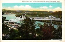 Vintage Postcard- Pomeroy Bend Bridge and Ohio River, Middleport, OH picture