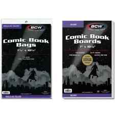 100 New BCW Silver Age Thick Comic Book Bags and Boards - Acid Free - Archival picture