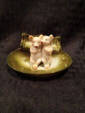 Antique German Fairing Pigs On Bench/Dish picture