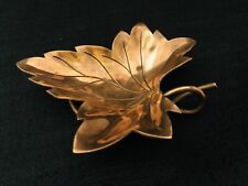 Rare Hector Aguilar Vintage Copper Leaf Trinket Dish 5” x 4.5” X 1” picture