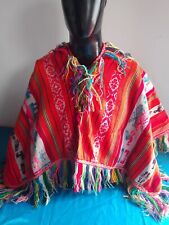 Peruvian poncho from the Andean community woven in alpaca wool picture