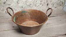 Antique 19th Century Hammered Riveted Copper Bowl picture