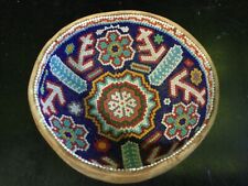 Vintage Huichol Beaded Medicine  Bowl from Mexico ( 5” x 2 1/2” ) picture