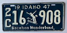 1947- IDAHO License Plate # 2C 16-908  Original Paint - Very Nice picture