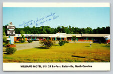 Reidsville North Carolina Williams Motel Restaurant Postcard picture