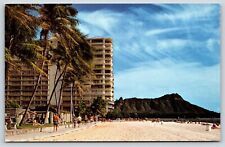 HI Honolulu, Waikiki Shore Apartments, Diamond Head, Beach, Chrome Unposted picture