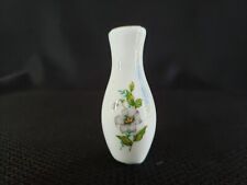 Vintage Miniature Vase White Flower 70’s 2.75” Tall picture