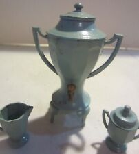 Vintage Miniature  Metal Coffee Pot Urn / sugar and creamer  picture