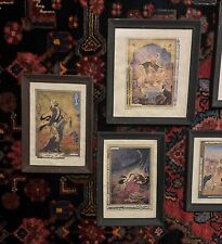 Vintage 6 Framed Persian Darvish Art prints collage picture