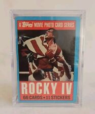 Vintage 1985 Topps ROCKY IV Set 1-66 trading cards & 9/11 Stickers in Case picture