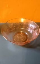 Vintage Macbeth-Evans Pink Depression Glass Berry Bowl Dogwood Pattern  8.5