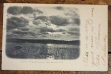BURDEN'S POND (MOONLIGHT) NEAR WESTERLY R.I. - c. 1901-1907 POSTCARD picture