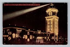 Denver CO-Colorado, Entrance To White City At Night, Vintage Postcard picture