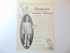 1926 DENTONS ROMPING and SLEEPING GARMENTS Cute Girl vintage art print ad picture
