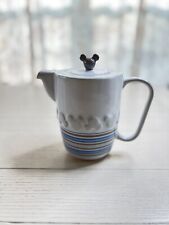 Authentic Original Disney Parks Mickey Mouse Teapot With Lid Striped Relief WDW picture