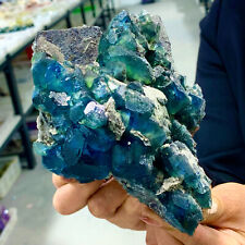 1.93LB Rare crystal samples of transparent blue cubic fluorite/China picture
