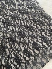 Black Lace Fabric 58W x 1.7 Yards (*45) picture