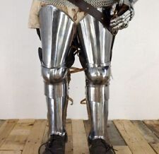 Medieval 14th Century Leg Armour Medieval Steel Full Leg Historical Armour Gifts picture