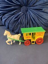 Vintage ROSBRO Era Horse Milk Carriage Candy Container Toy Plastic Rare picture