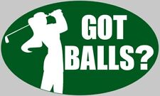 3x5 inch Golf Female Got Balls Sticker oval (vinyl sports lpga pga golf decal) picture