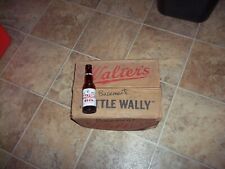 Vintage WALTER LITTLE WALLY CASE BOX With 1 BOTTLE Eau Claire Wisconsin Wi Bar picture