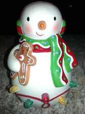 HALLMARK Keepsake GUMDROP SNOWMAN Musical Light TABLETOP DISPLAY Gingerbread Man picture