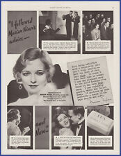 Vintage 1933 LUX Toilet Soap Beauty Marian Nixon Ephemera 1930's Print Ad picture