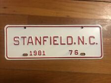 License Plate North Carolina Topper 1981 STANFIELD NC NOS #76 NOS picture